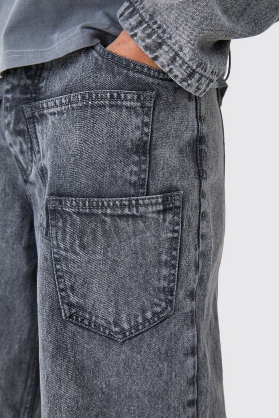 Lockere Jeans mit Acid-Waschung