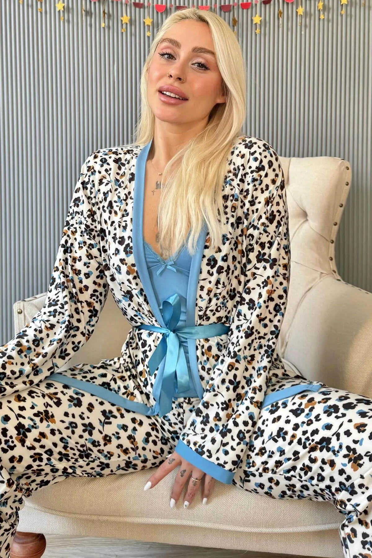 Pijamaevi  Pyjama set - Blau - Print