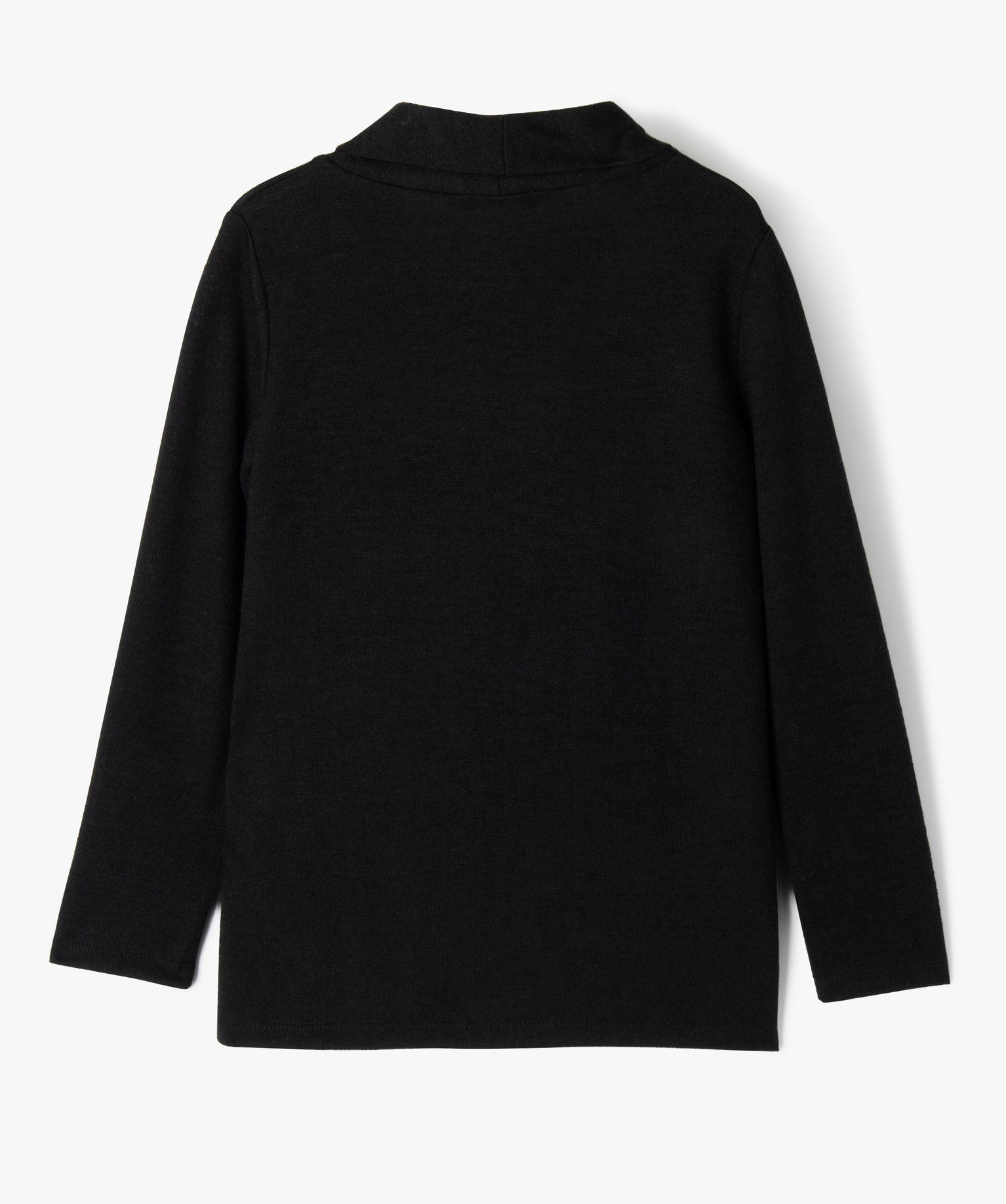 Gilet fluide porté ouvert fille noir | GEMO