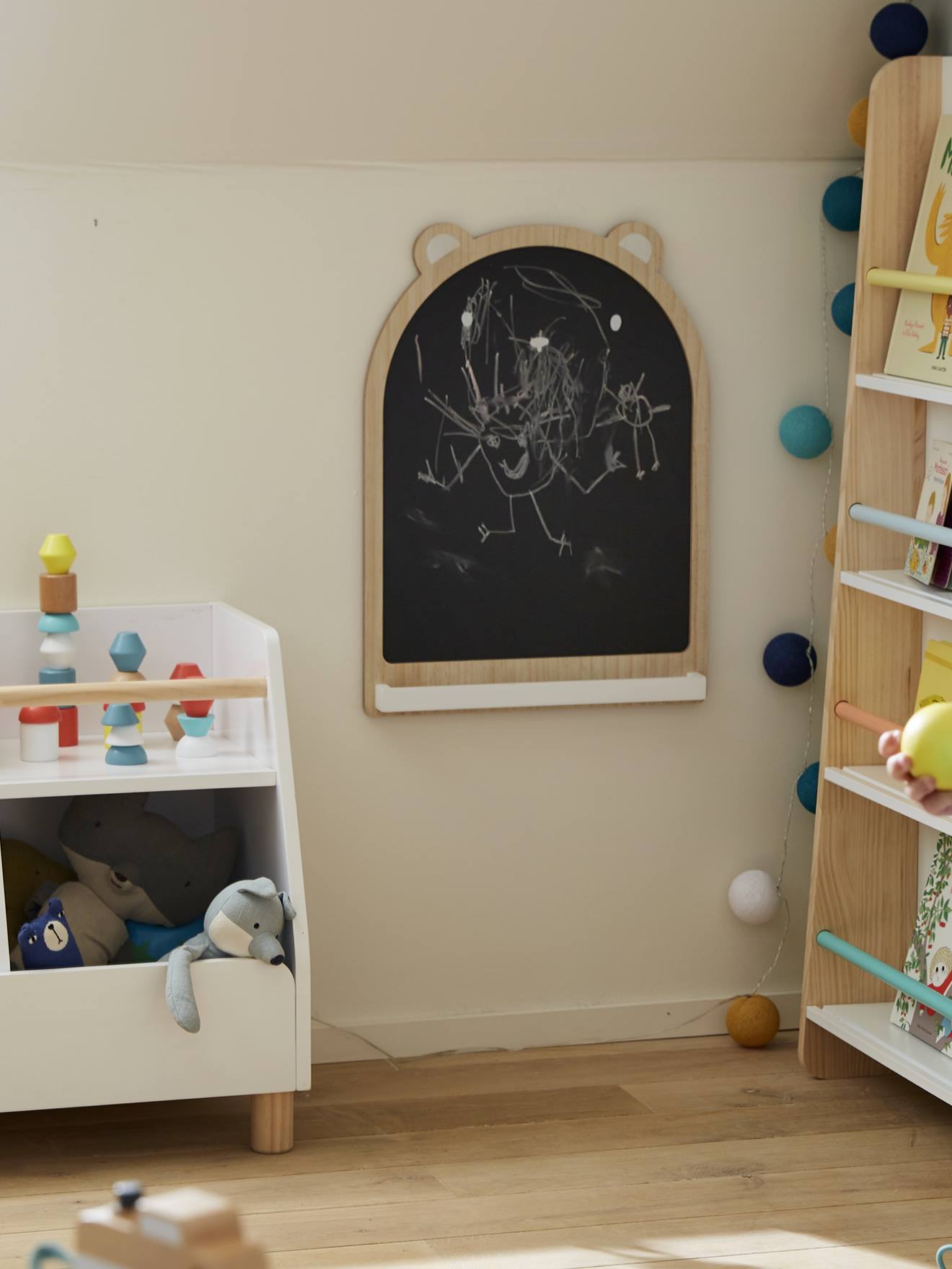 Vertbaudet Kinderzimmer Maltafel BÄR - schwarz