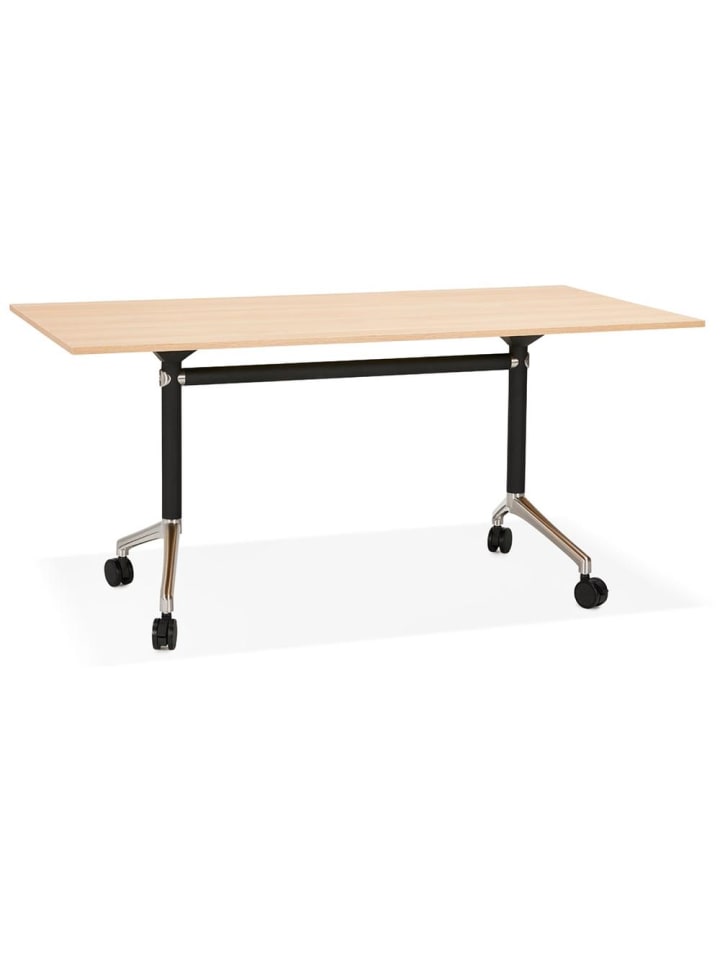 KADIMA DESIGN Schreibtisch klappbar 160x80 cm funktional, mit Arbeitsfläche in Beige günstig kaufen