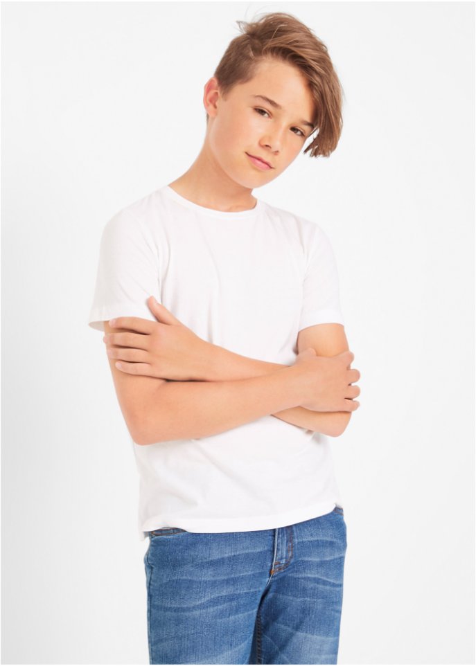 Jungen Basic T-Shirt aus Bio-Baumwolle (3er Pack)