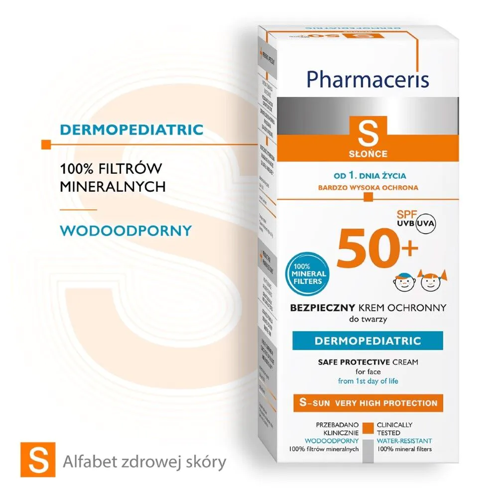 Pharmaceris S Safe заштитна крема за лице за децу SPF50+