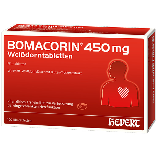 BOMACORIN 450 mg Weißdorntabletten  100 St  Filmtabletten