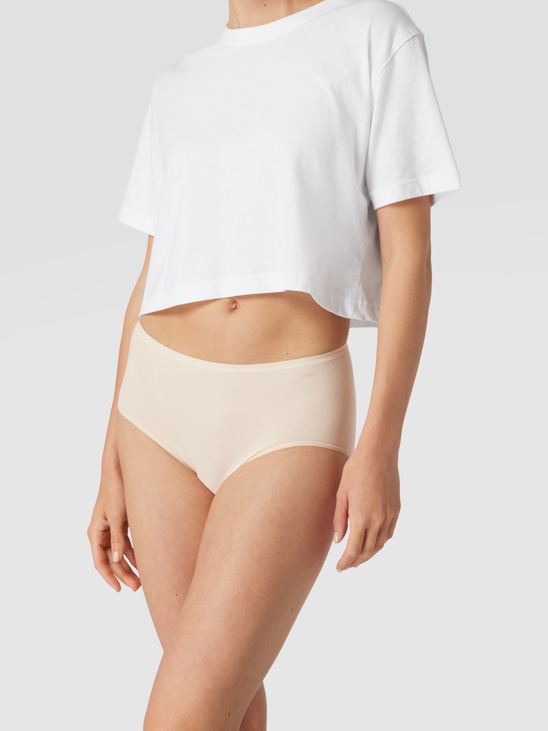 Slip mit Label-Print Modell 'Superfine' in beige