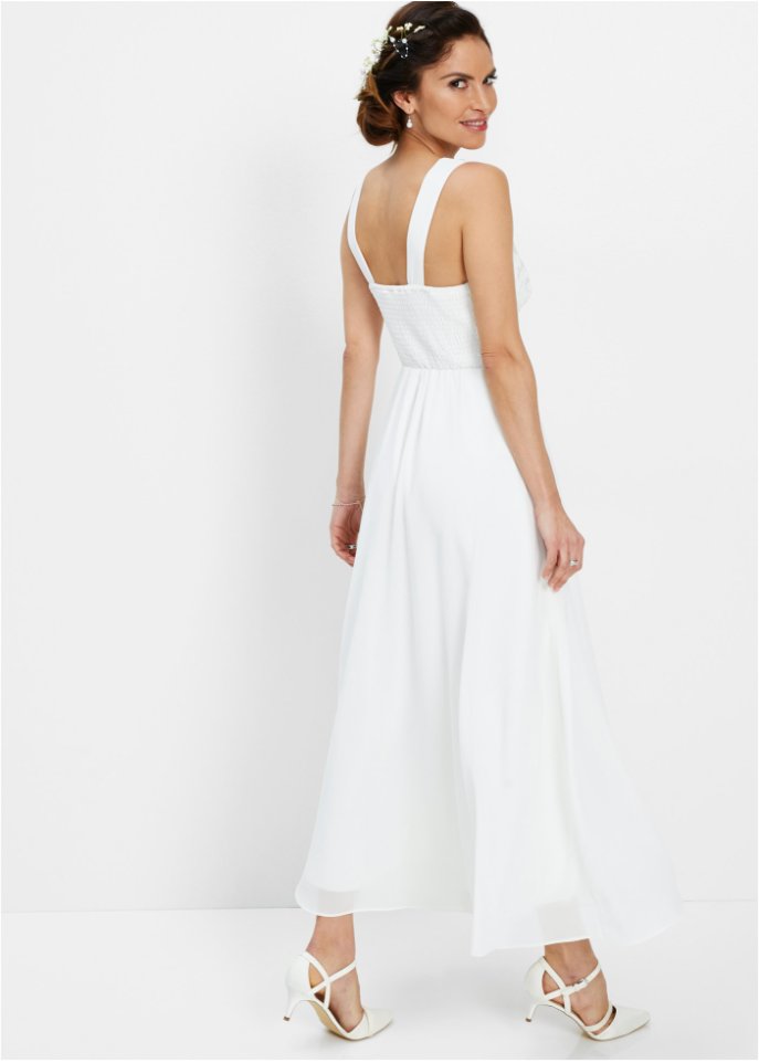 Chiffonkleid mit Pailettenstickerei