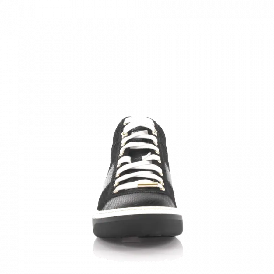 Jimmy Choo - Sneaker high Prägung schwarz - schwarz