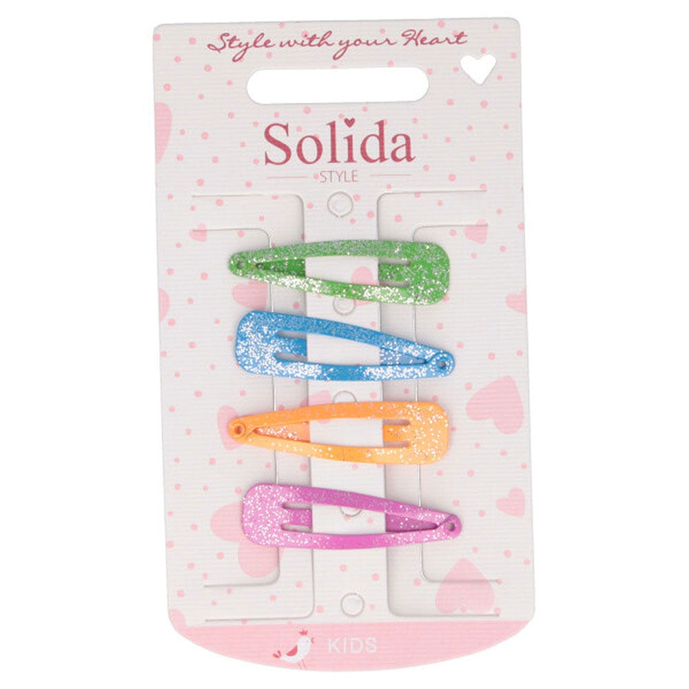 Solida Click-Clack Uni glitzer bunt 4 Stk.