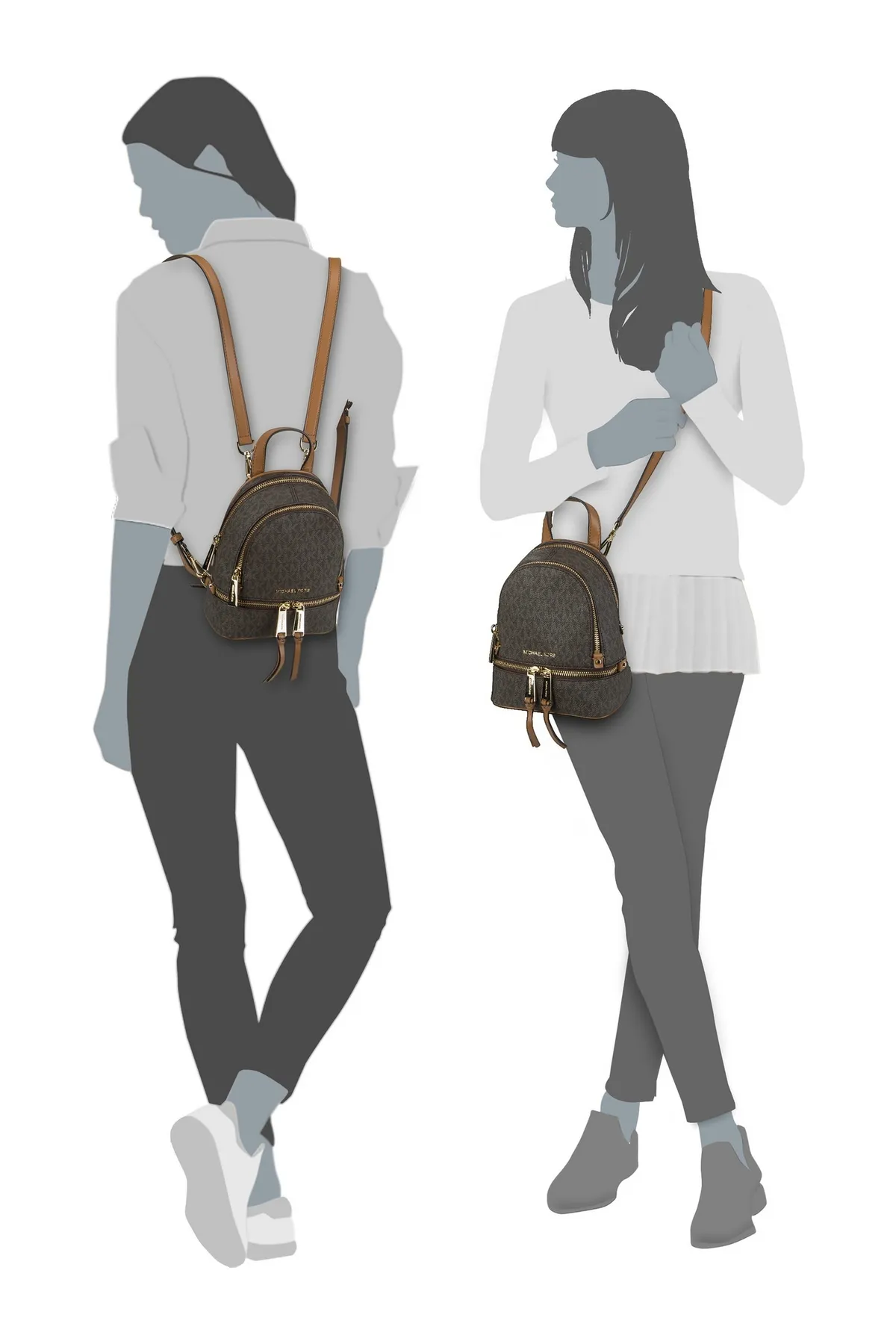 Michael Kors  Rucksack / Daypack Rhea Zip XS Messenger Rucksack MK Signature