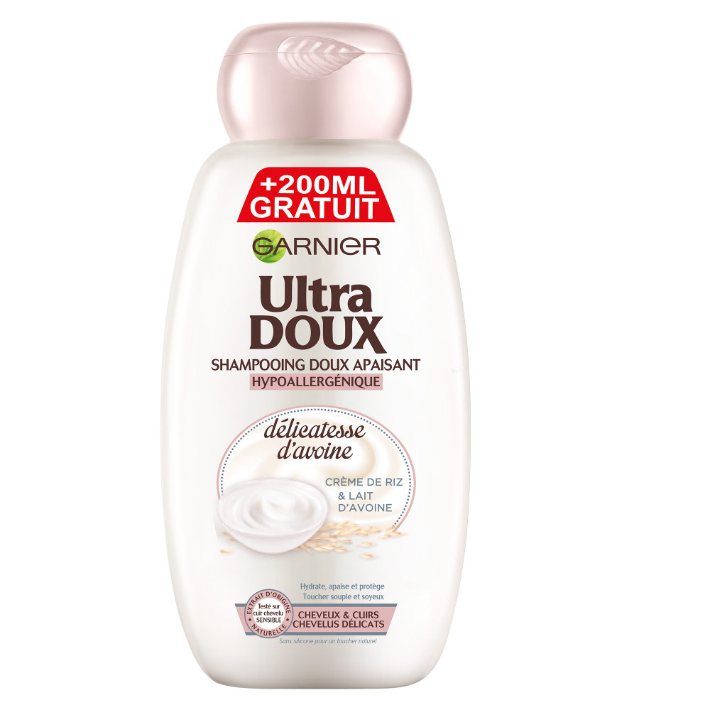 garnier Ultra Doux Shampoing Délicatesse 600 ML Shampooing doux apaisant Délicatesse d'Avoine