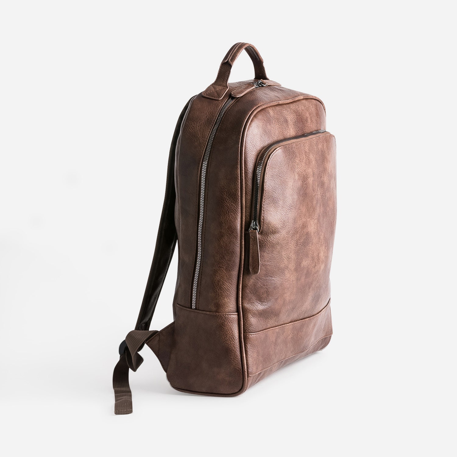 Sac à dos marron patiné