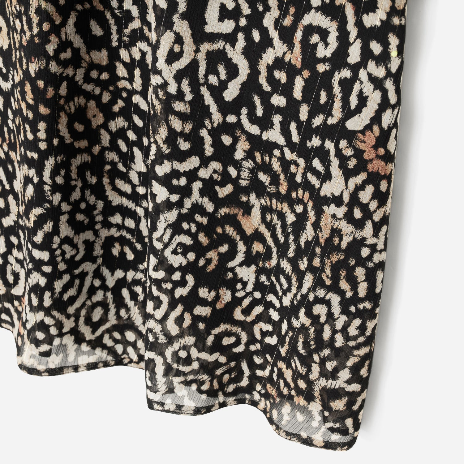 Jupe midi TEXTO noire à motif animalier