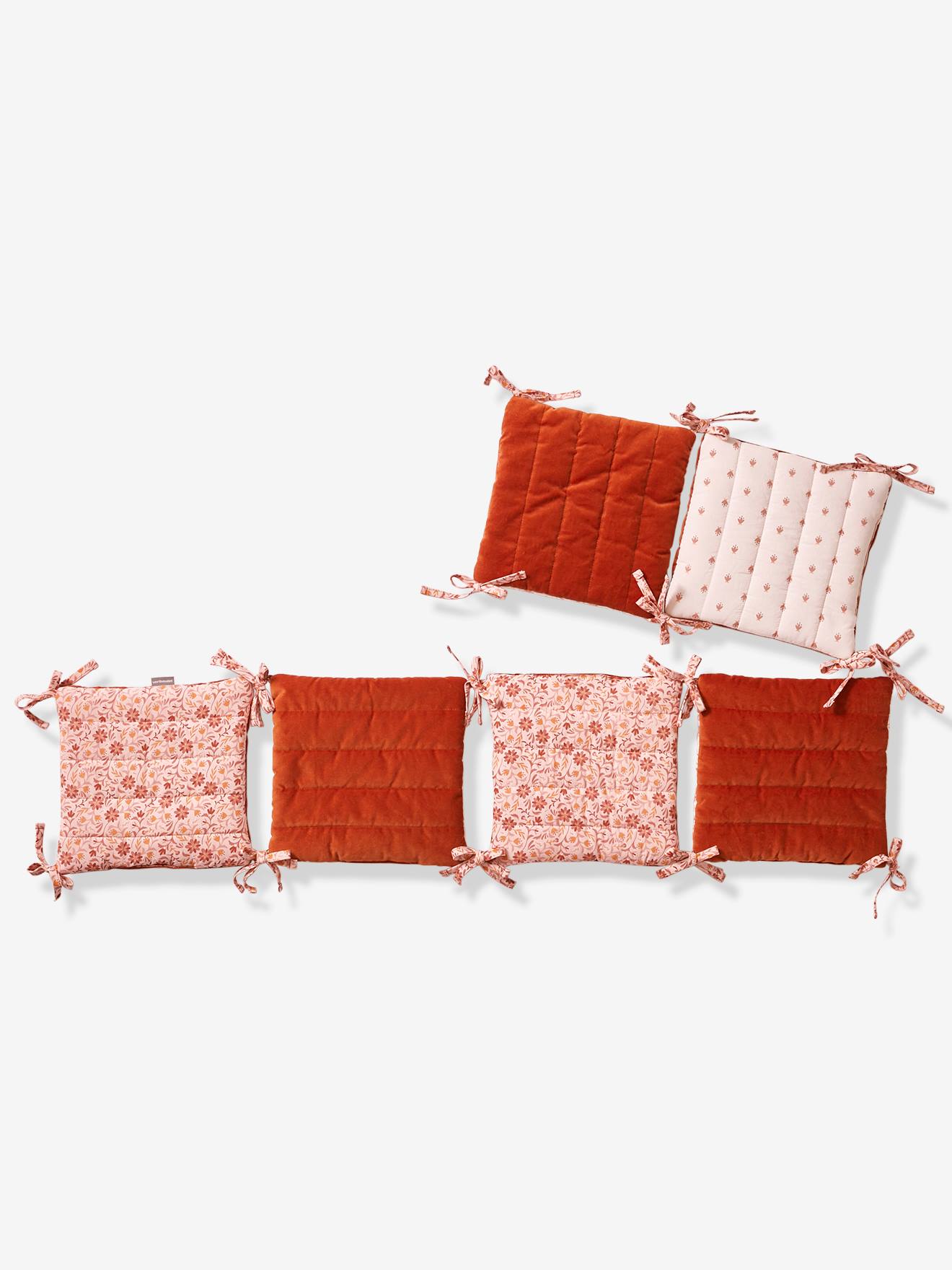 Vertbaudet Baby Bettumrandung/Laufgitter-Polster HIPPIE VINTAGE - rosa bedruckt