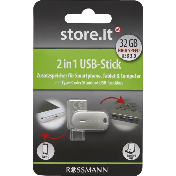 2in1 USB-Stick 3.0, 32 GB