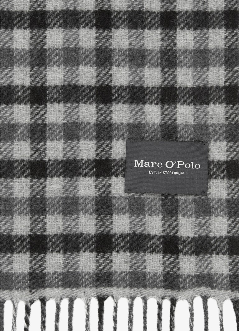 Eșarfă din lână cu carouri Marc O'Polo