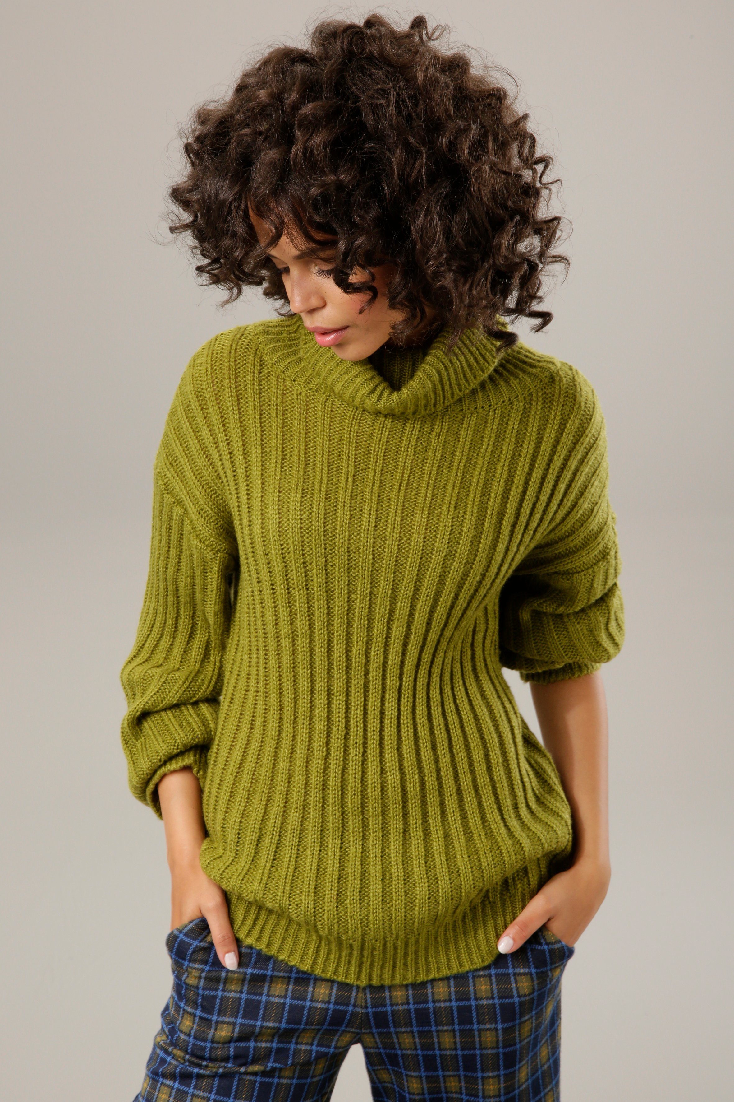 Aniston CASUAL Strickpullover mit dekorativem Rollkragen