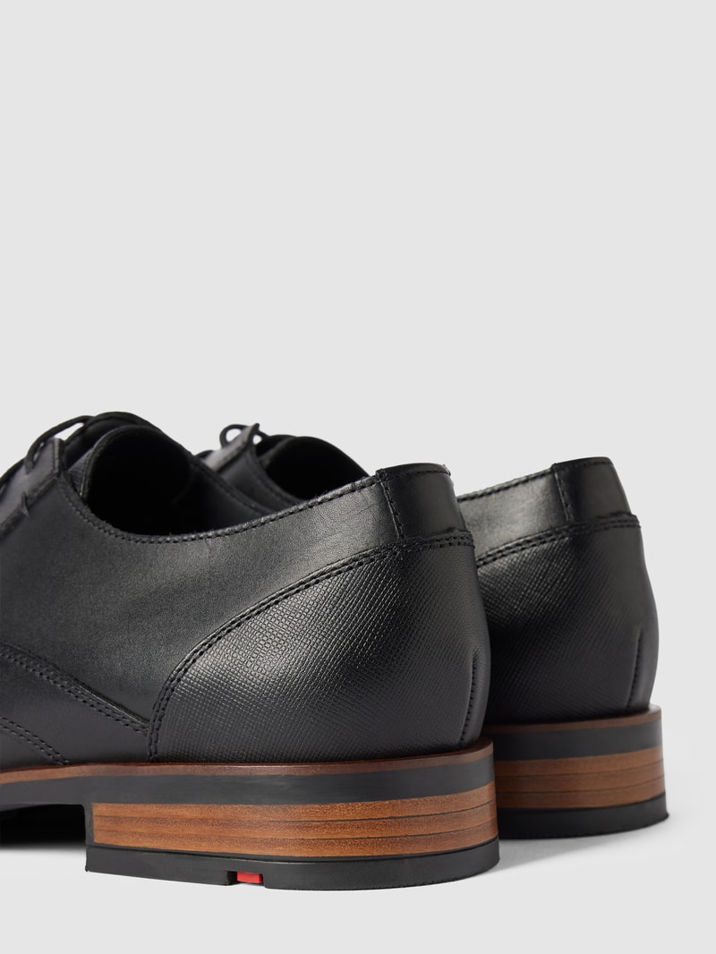 Derby-Schuhe aus Leder Modell 'JACKSON' in schwarz