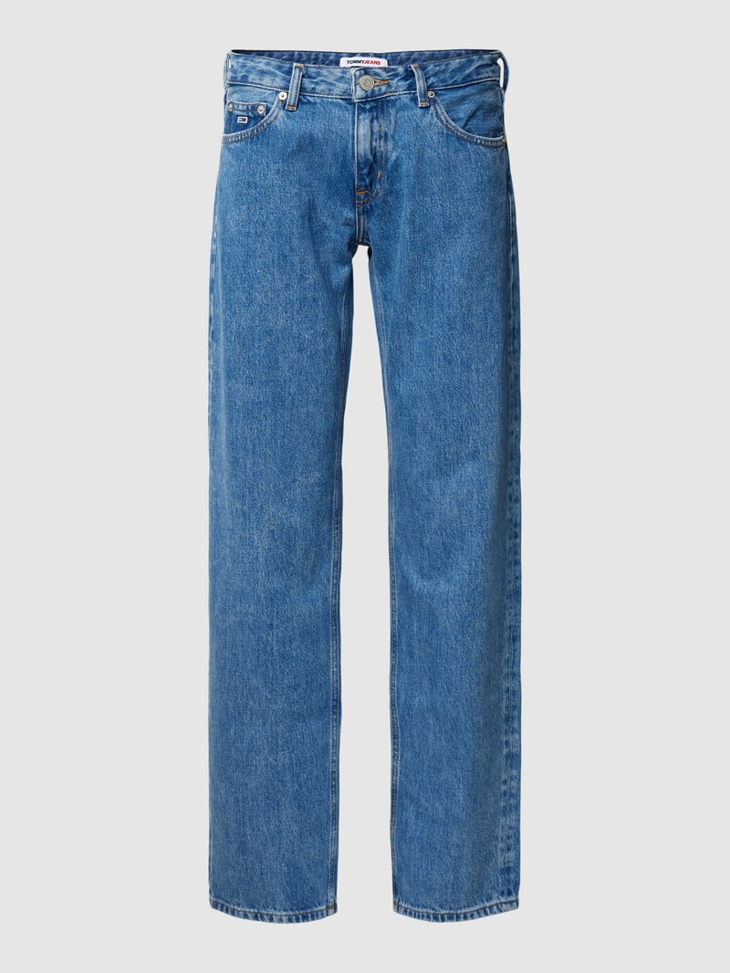 Jeans mit Label-Stitching Modell 'SOPHIE' in jeans