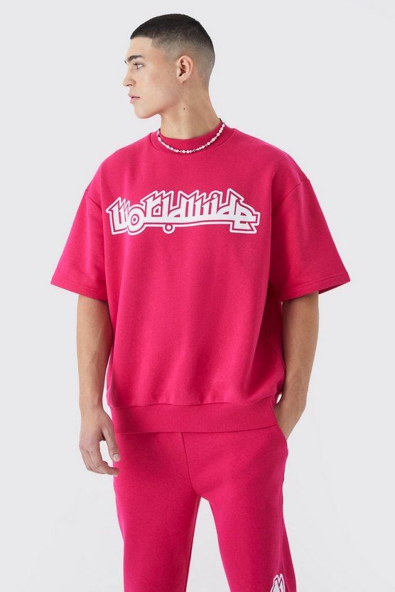 Sweatshirt-Trainingsanzug mit Worldwide-Print