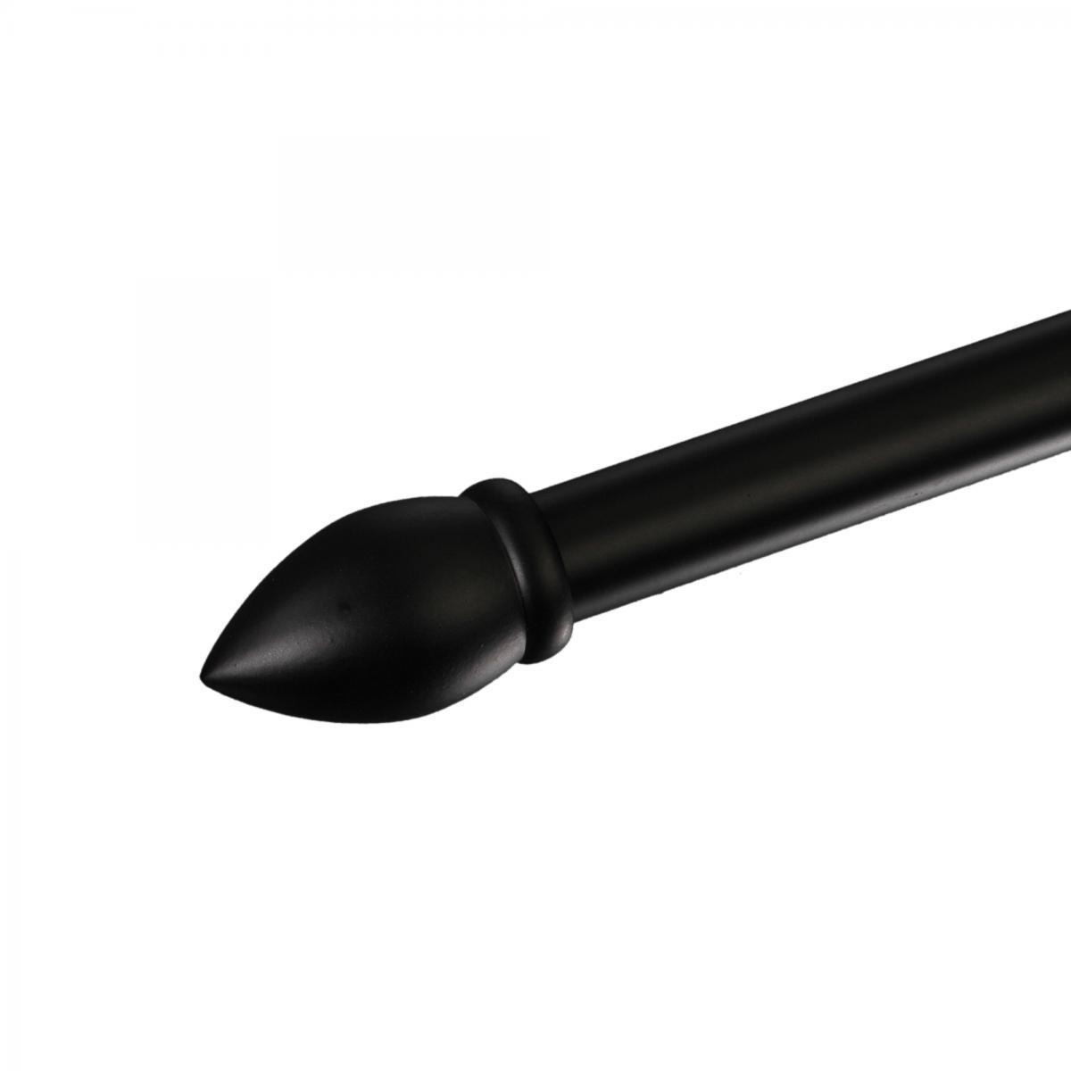 Bella Casa Endstück Mush für Gardinenstangen ø 20 mm, schwarz, 1 Stück