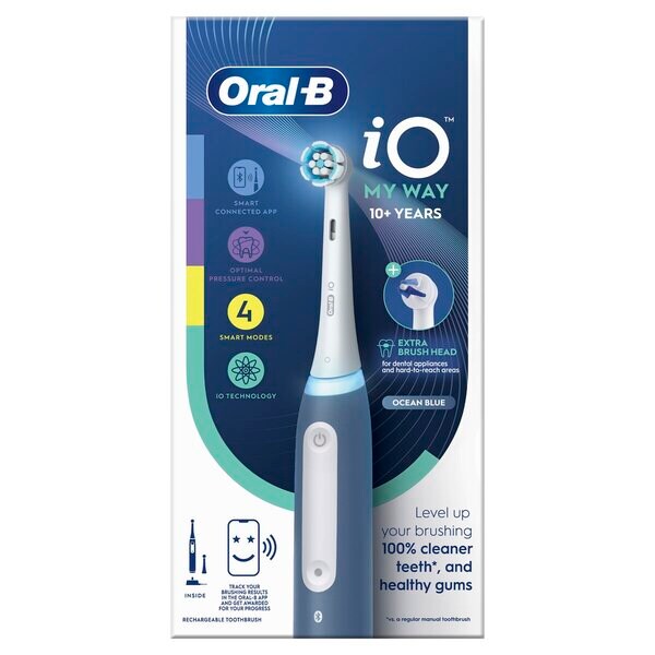 Oral-B iO My Way Teens elektromos fogkefe 1 nyéllel 2 kefefejjel - kék