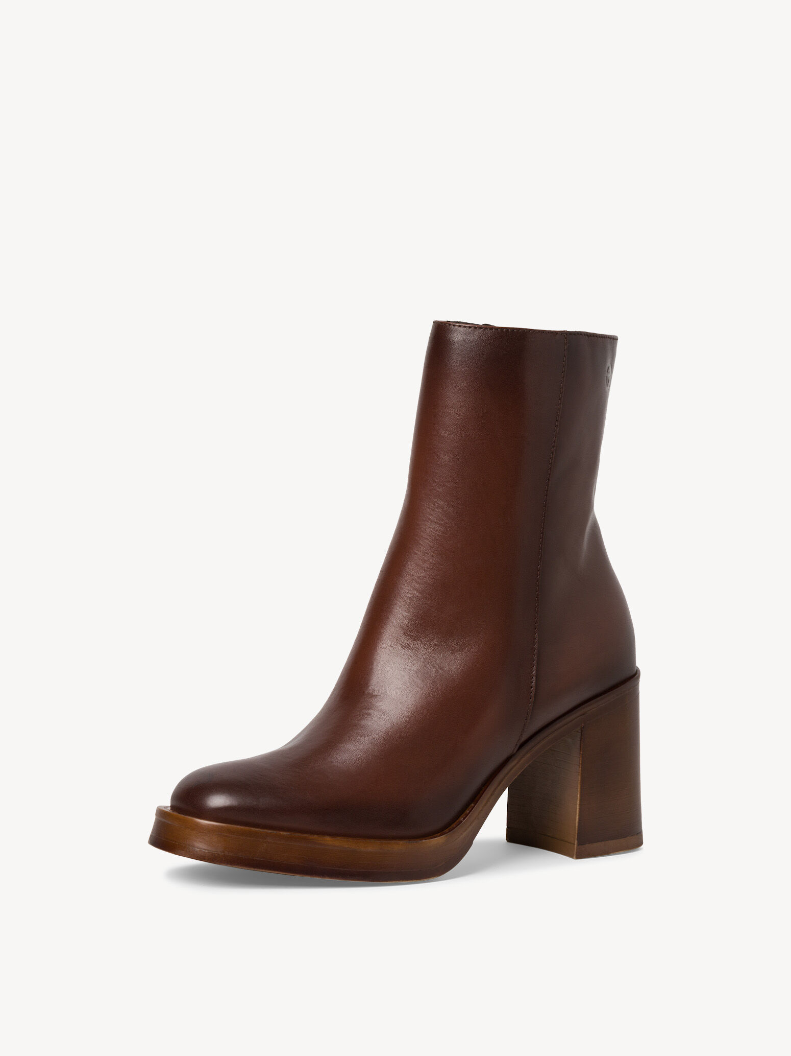 Bottine en cuir - marron