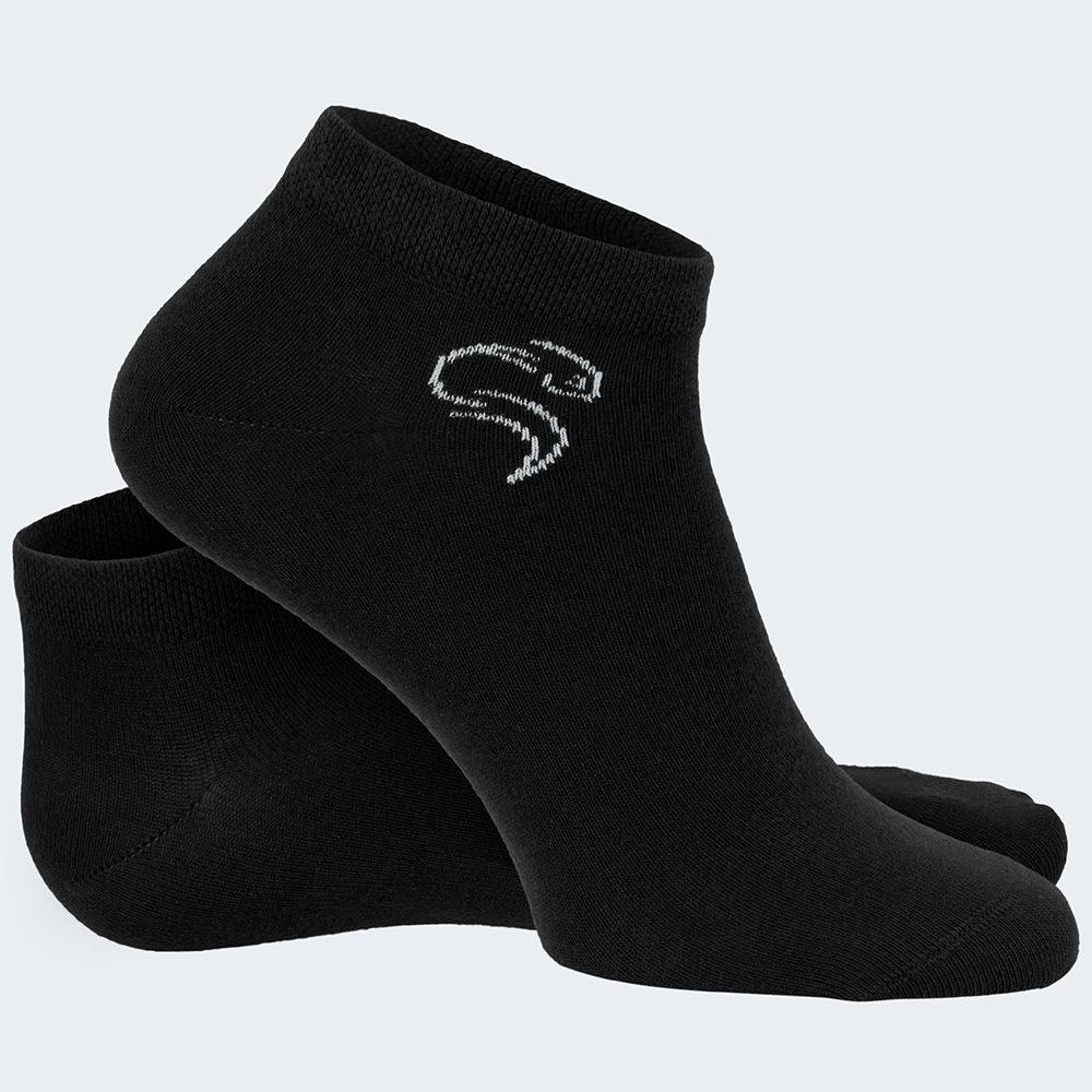 Black Snake 3-Pack Black Smooth Style Sneakersocken