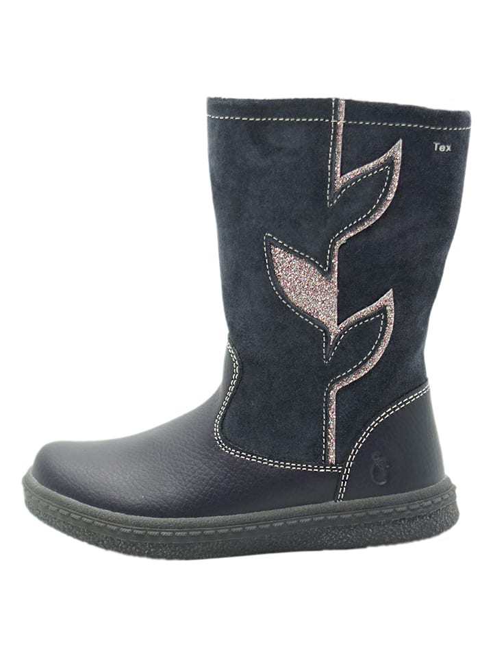 lamino Leder-Boots in Dunkelblau günstig kaufen