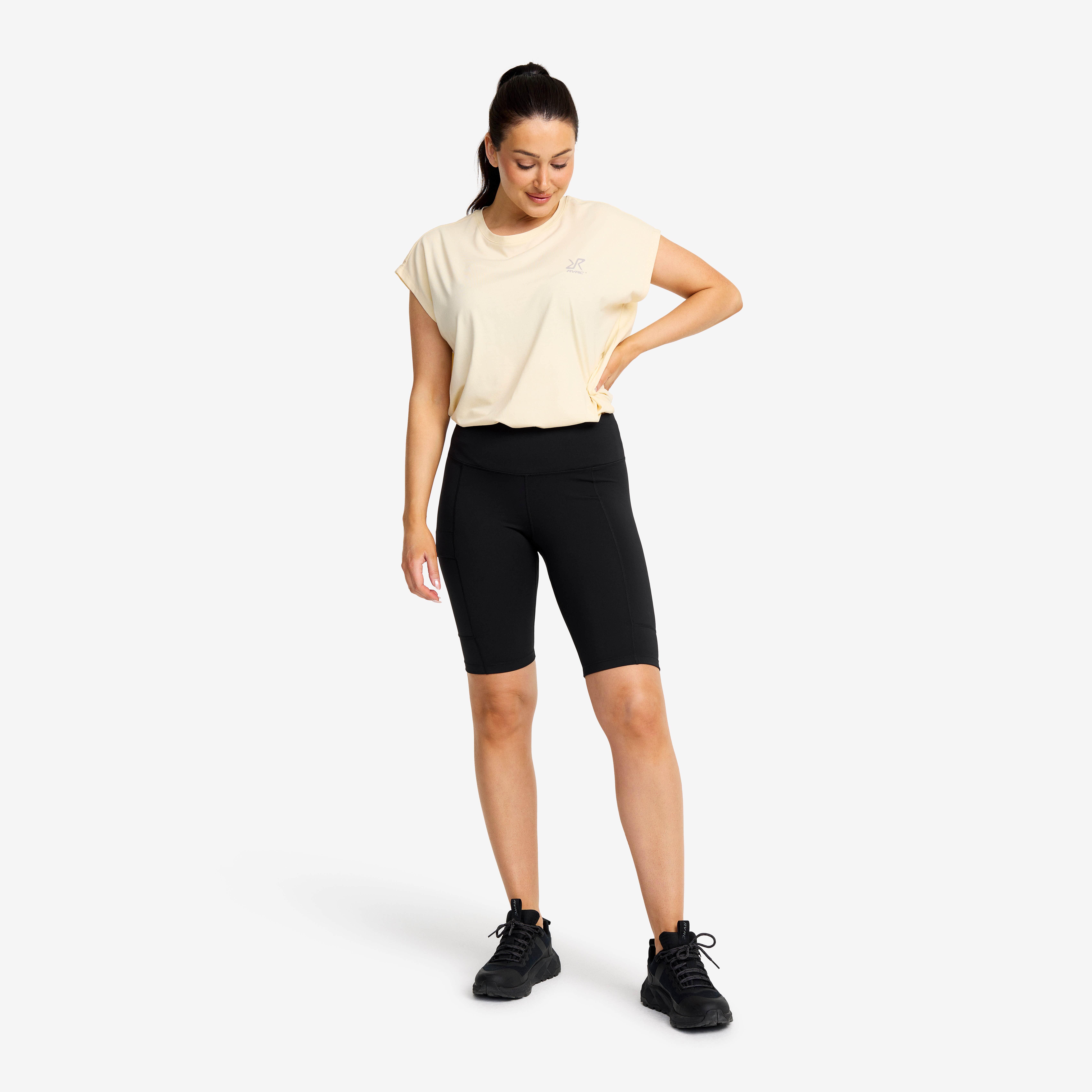 Energy Highwaist Short Tights Femme Black