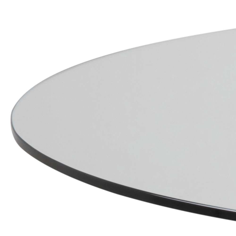 ACTONA GROUP Esstisch Heaven, Runder Esstisch, gehärtetem Klarglas, Stahl Kreuzfuß, Ø: 119 cm
