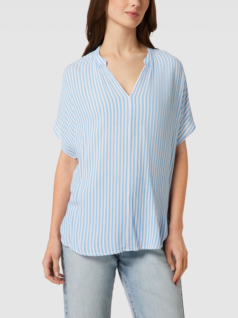 Bluse mit Streifenmuster in blau