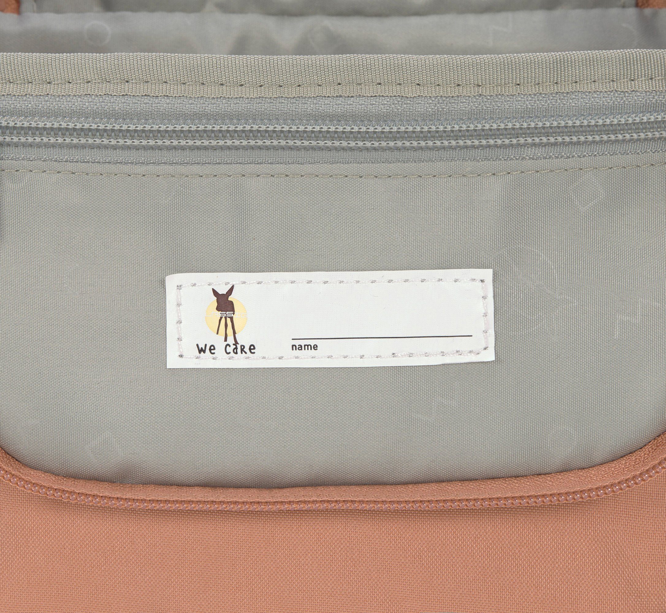 LÄSSIG Kulturbeutel Happy Prints, Mini Washbag, Caramel