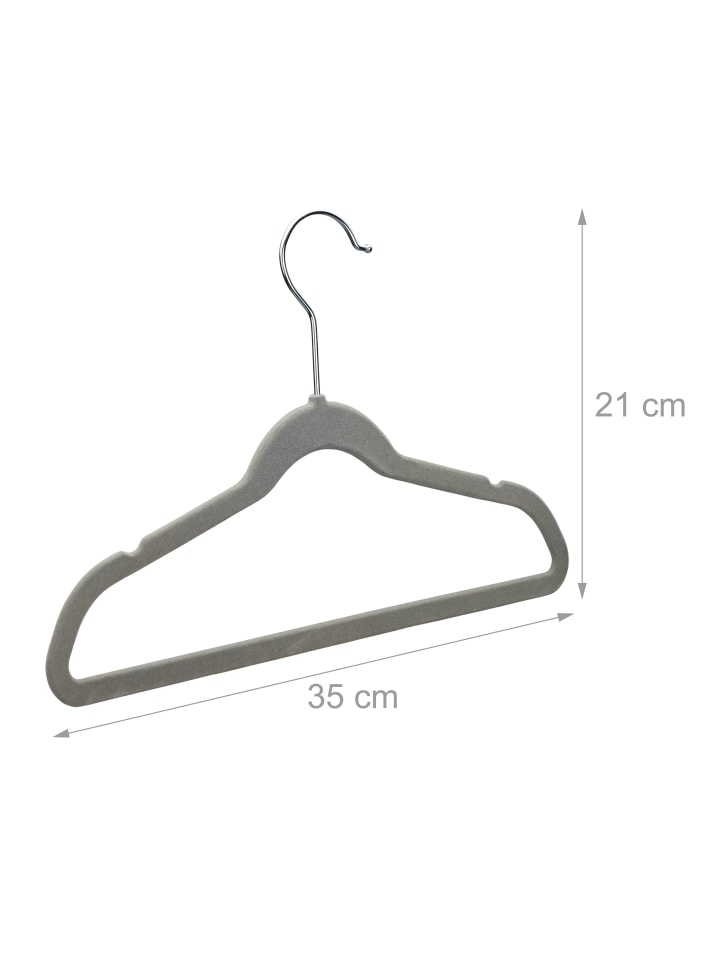 relaxdays 80x Kleiderbügel in Grau günstig kaufen onesize
