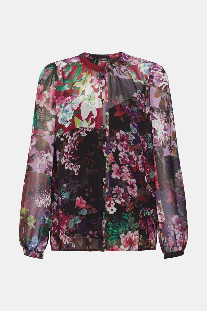 Recycelt: Chiffonbluse mit Muster