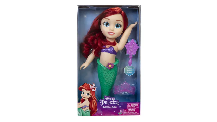 Jakks Pacific -  Prinzessin - Arielle mit Schwanzflosse und Haarbürste 35 cm