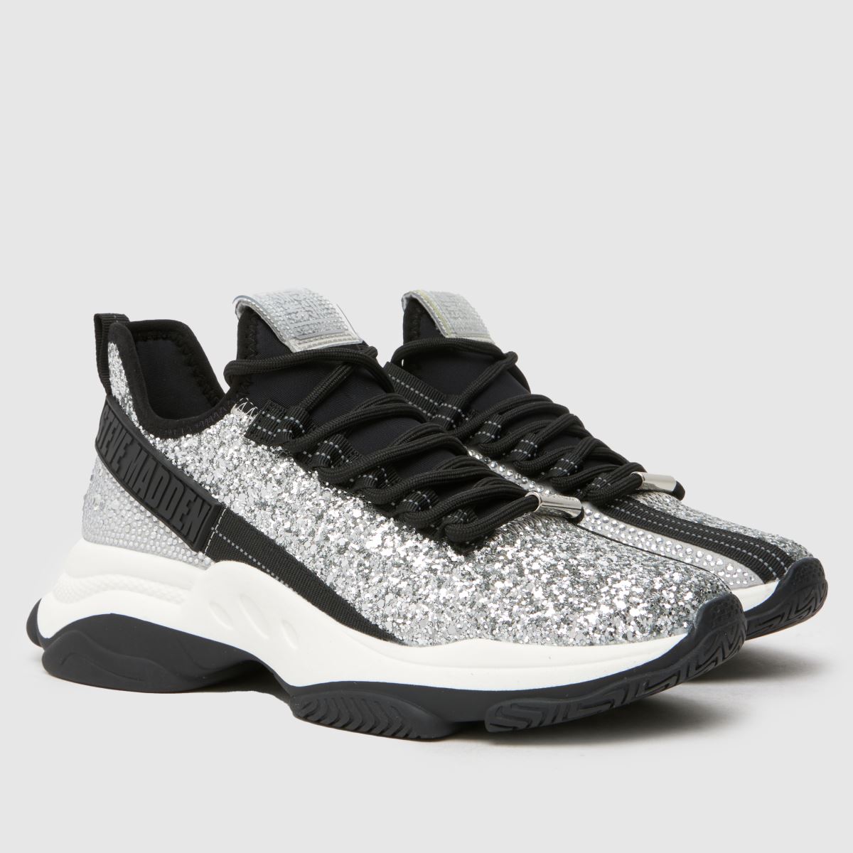 Steve Madden maxilla-g bling tenisky ve stříbrné multi