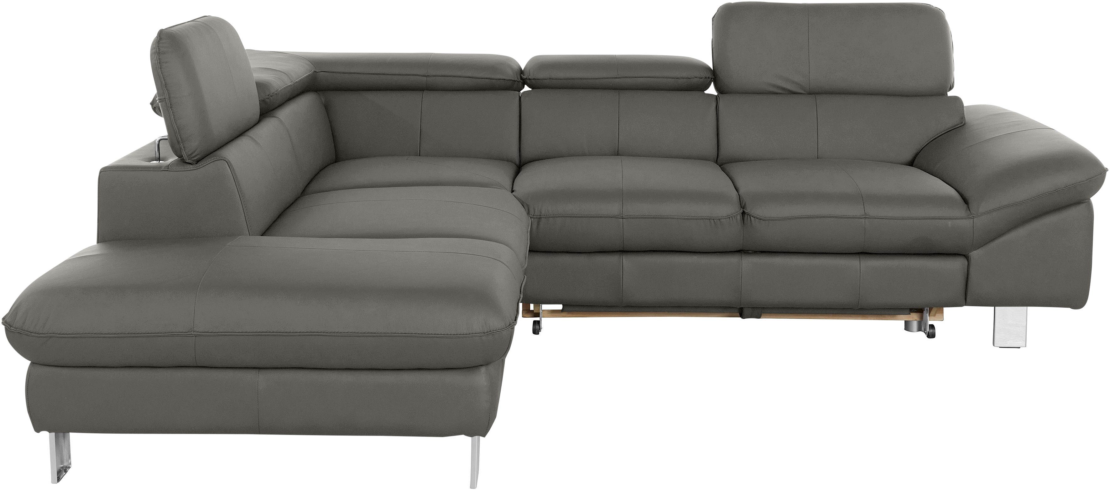 COTTA Ecksofa Driver, mit Kopfteilverstellung, wahlweise mit Bettfunktion