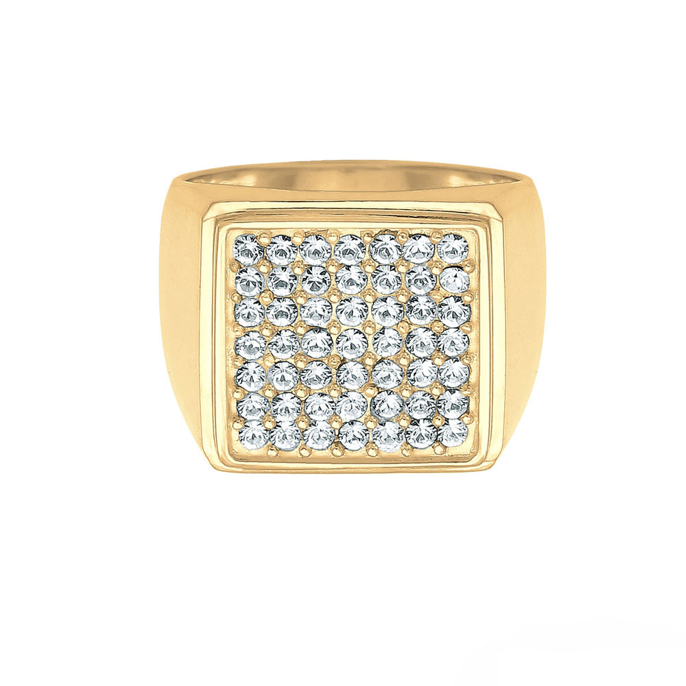 Elli PREMIUM Elli PREMIUM Bague Siegelring Geo Kristalle 925 Silber Bague
