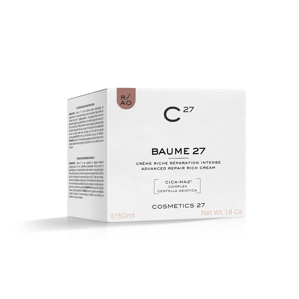 cosmetics 27 Baume 27 – Crème Riche Réparation Intense – Advanced Formula Crème visage