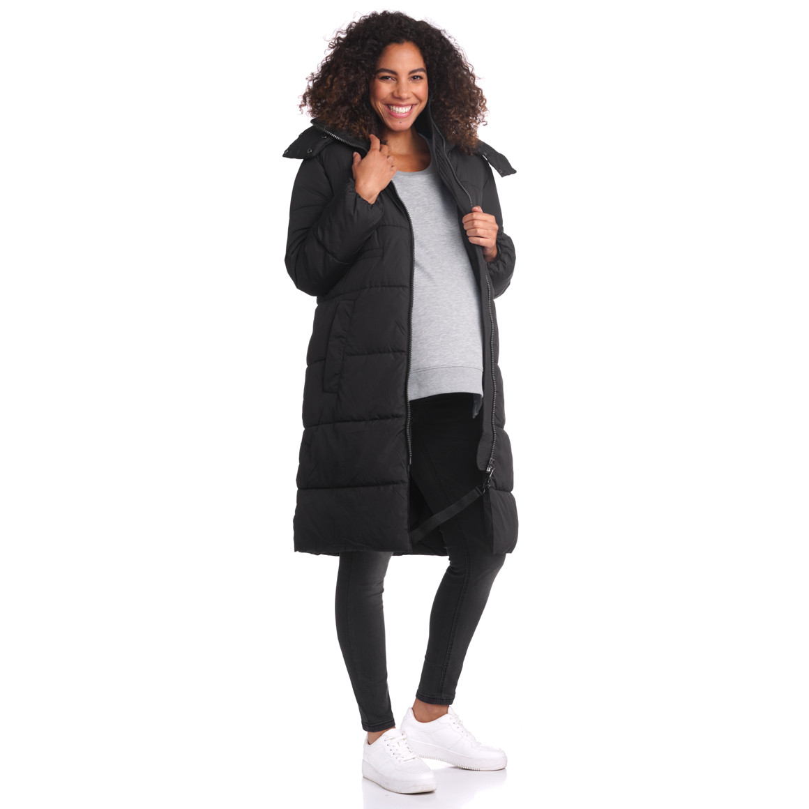 Damen Umstands-Puffermantel mit Tunnelzug