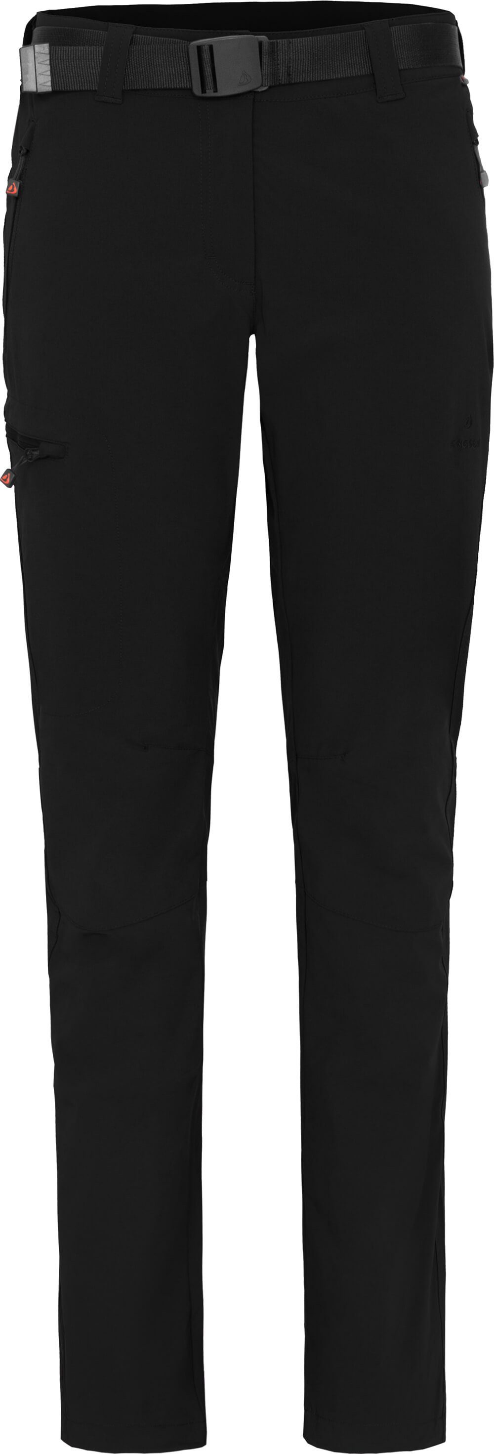 Bergson Outdoorhose TERRA (slim) Damen Winter-Wanderhose, warm gefüttert, elastisch, Normalgrößen, schwarz