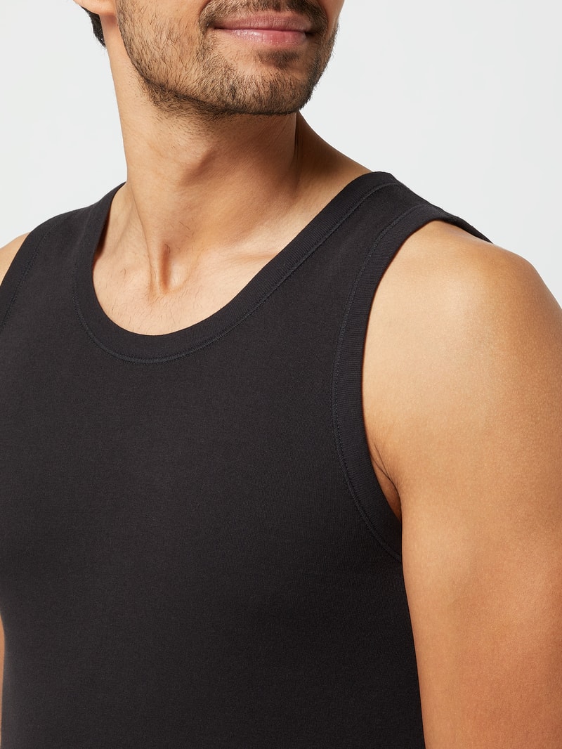 Tanktop aus Baumwolle im 2er-Pack in schwarz