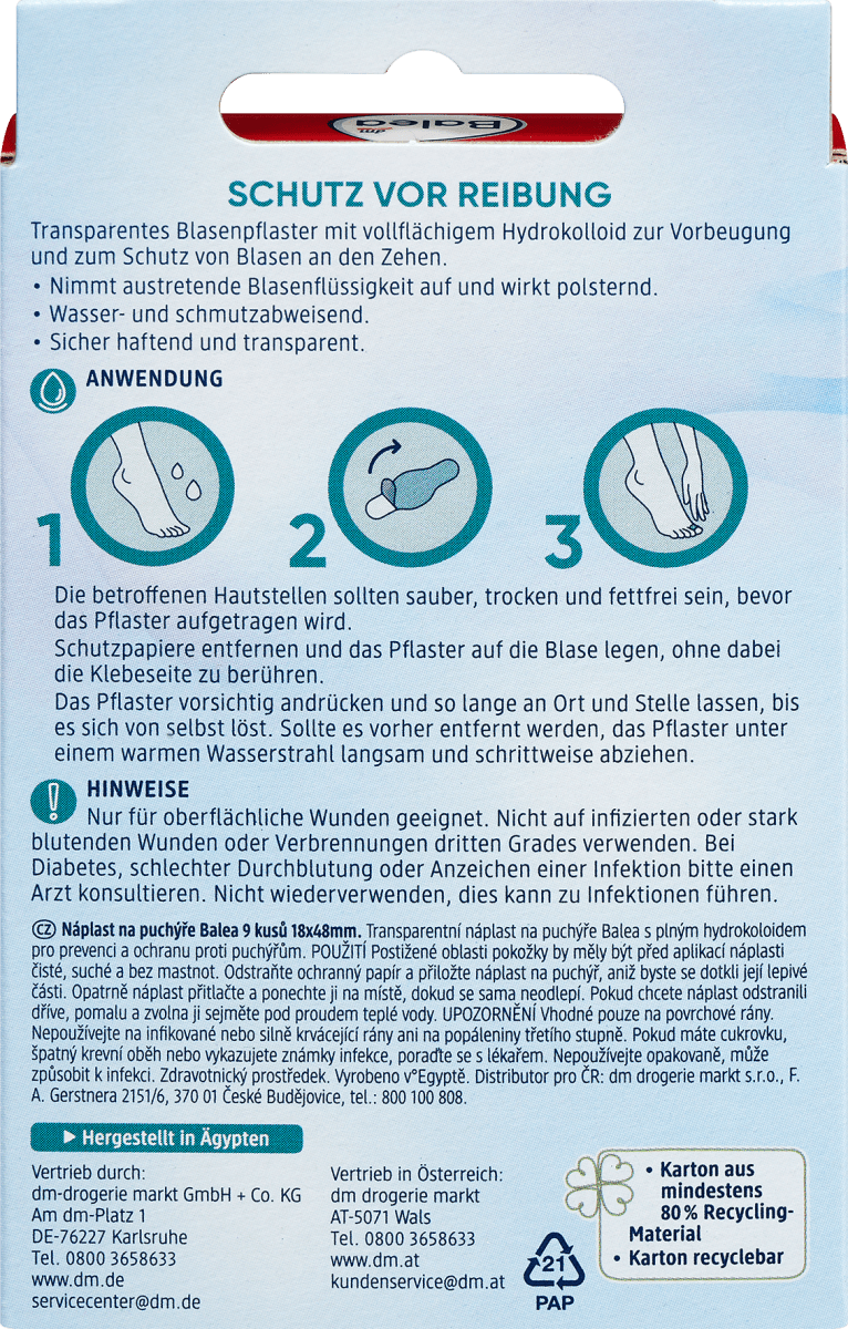 Blasenpflaster Zehen, 9 St