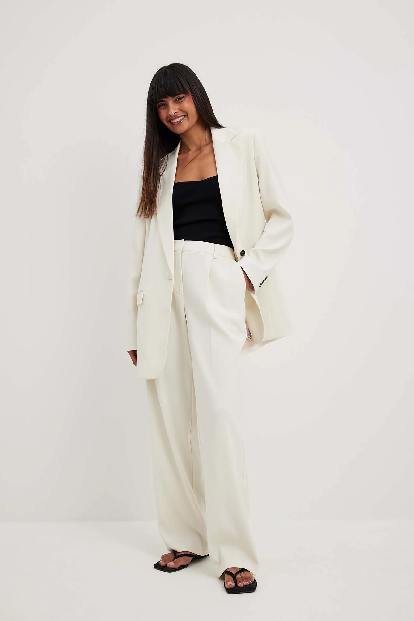 Oversized Blazer mit spitzem Revers