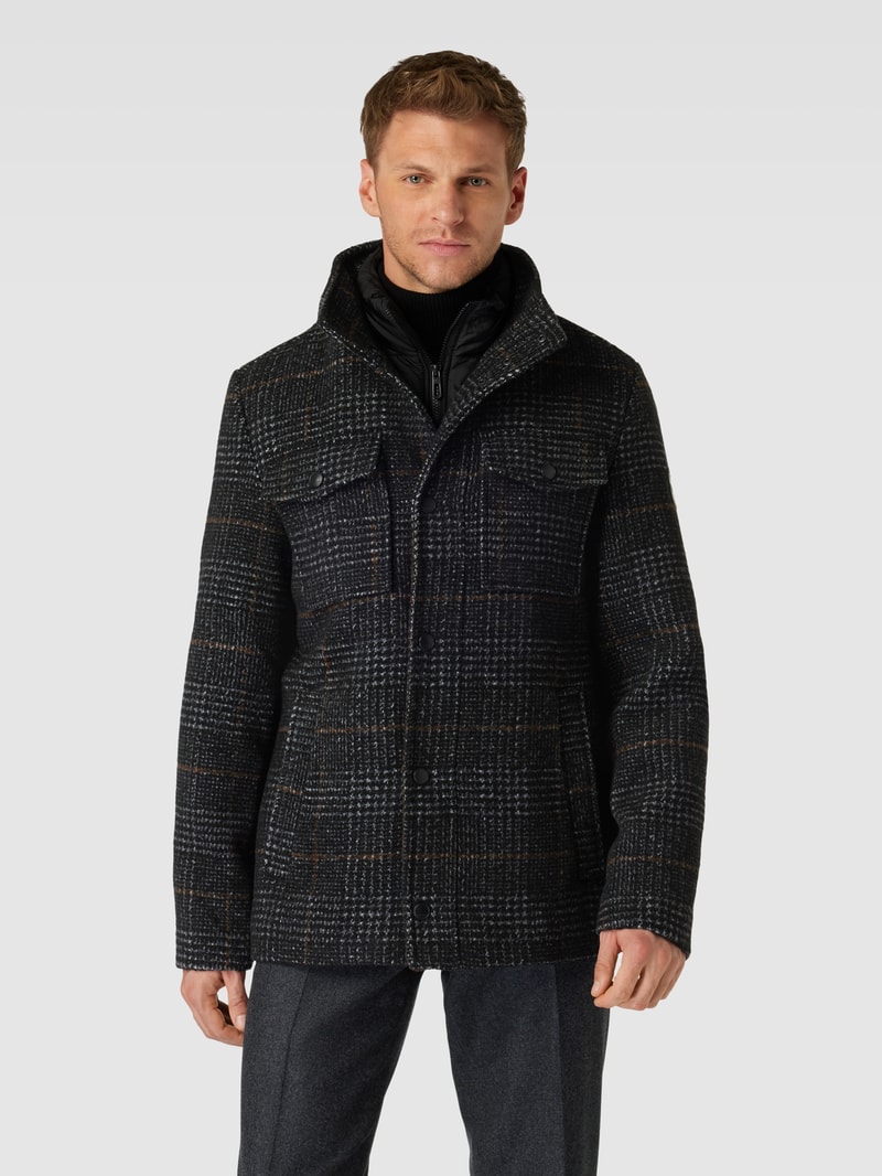 Jacke mit Stehkragen in dunkelgrau