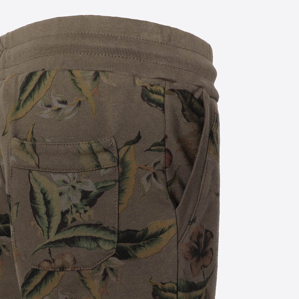 ROADY  Short jogging kaki imprimé floral garçon en 100% coton