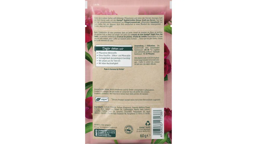 Kneipp Badekristalle Kleiner Gruß von Herzen 60 g