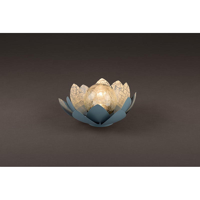 Home Lotusblomst 25x13,5 cm metall solcelle