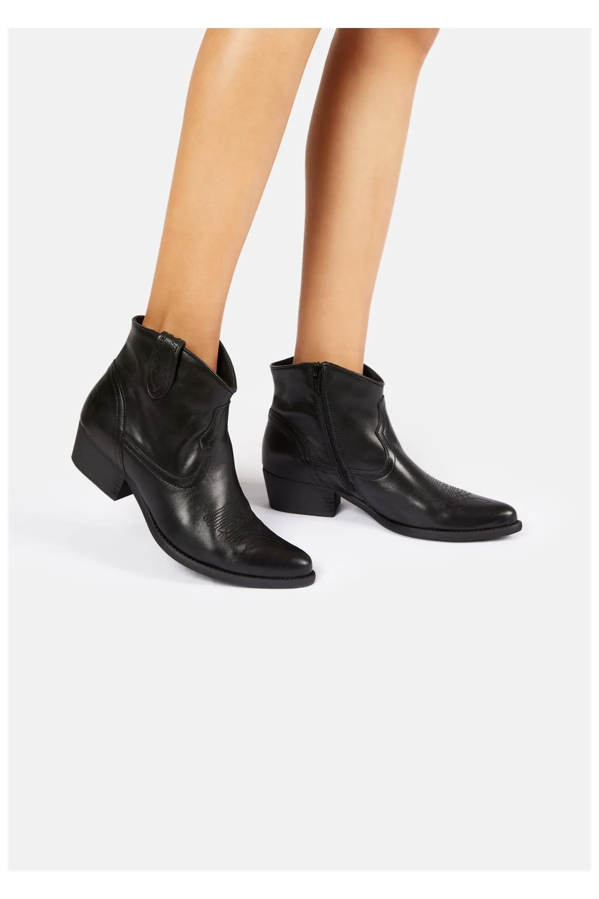 Felmini  Stiefelette - Schwarz - Blockabsatz