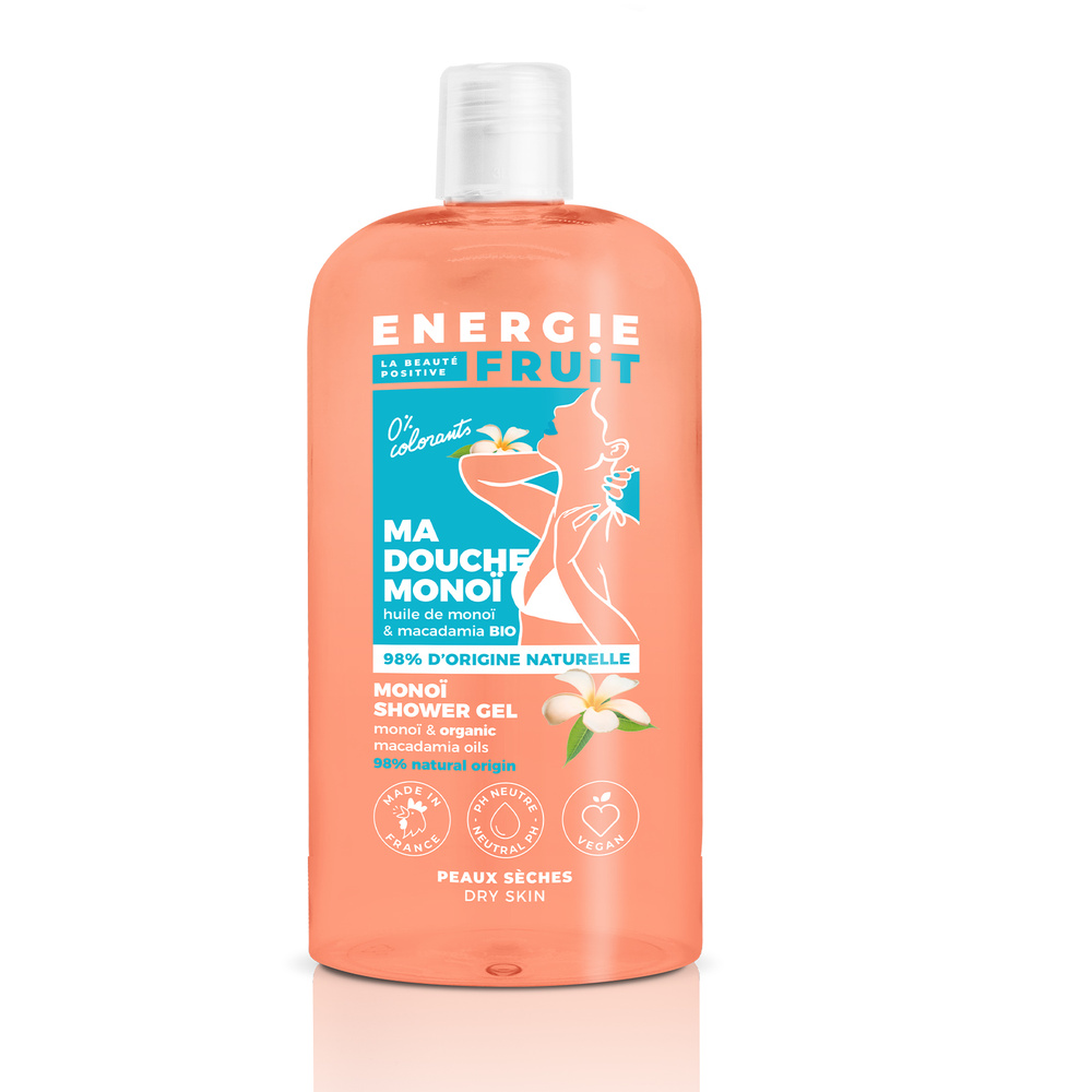 energie fruit MA DOUCHE SOIN | MONOI & HUILE DE MACADAMIA BIO Gel douche pH neutre